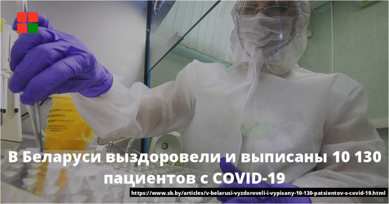 В Беларуси выздоровели и выписаны 10 130 пациентов с COVID-19 1