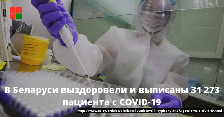 В Беларуси выздоровели и выписаны 31 273 пациента с COVID-19 1