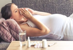 беременная женщина заболела