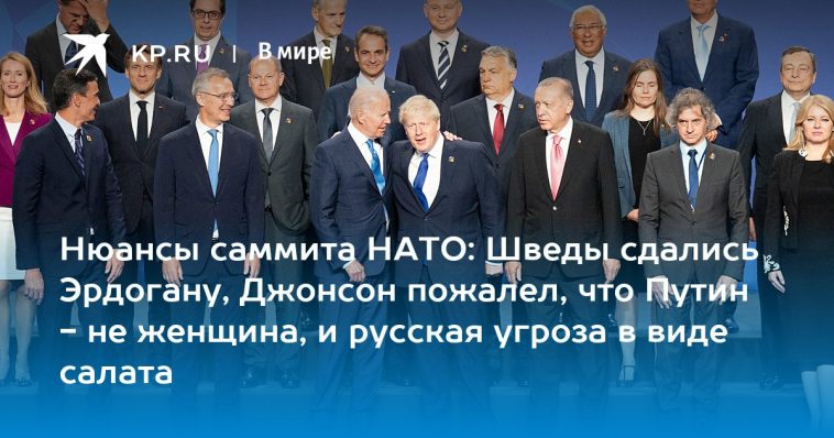 Нюансы саммита НАТО: Шведы сдались Эрдогану, Джонсон пожалел, что Путин - не женщина, и русская угроза в виде салата 1