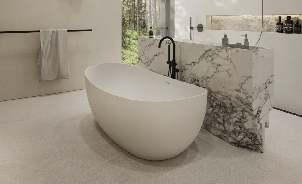 Ванны из искусственного камня в современном интерьере 1